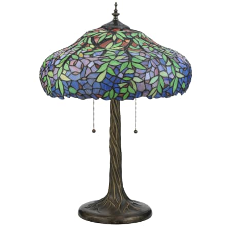 Meyda Tiffany 28" H Duffner & Kimberly Laburnum Table Lamp Purple / Blue