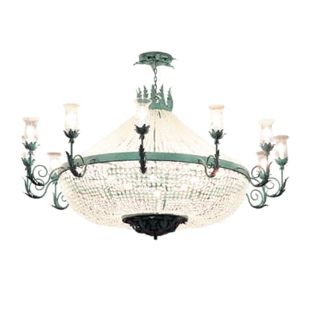 Meyda Tiffany Crista 30 Light 84" Wide Crystal Candle Style Chandelier Verdigris