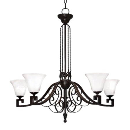 Meyda Tiffany Suri 6 Light 36" Wide Chandelier Rustic Iron