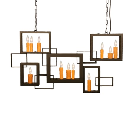 Meyda Tiffany Kai 11 Light 4" Wide Taper Candle Style Chandelier Blackwash