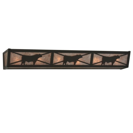 Meyda Tiffany 36" W Steer Vanity Light Timeless Bronze / Silver Mica