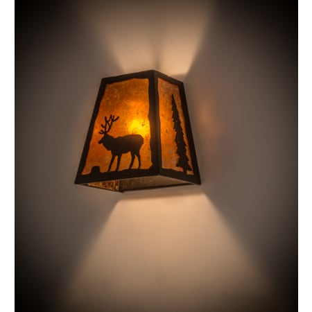 Meyda Tiffany Lone 9" Tall Wall Sconce Chestnut