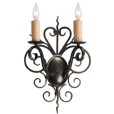 Meyda Tiffany Kenneth 2 Light 21" Tall Wall Sconce Gilded Tobacco