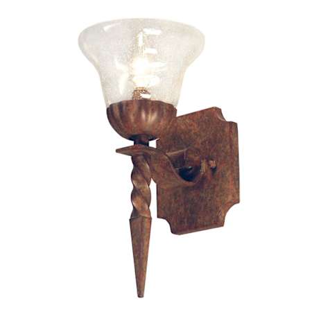 Meyda Tiffany Odessa 12" Tall Wall Sconce Organic Rust