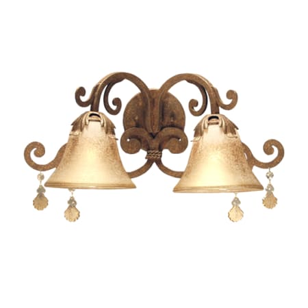 Meyda Tiffany Christiana 2 Light 11" Tall Wall Sconce Pompeii Gold