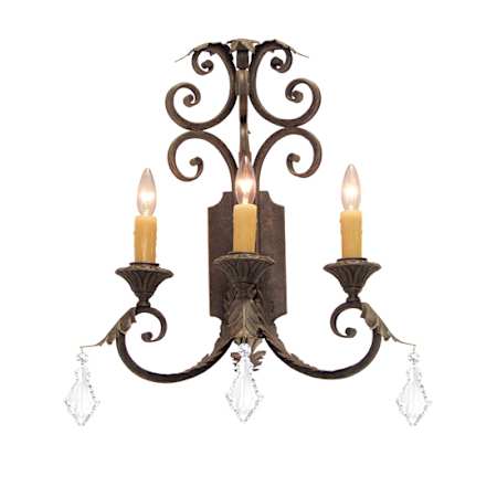 Meyda Tiffany Serratina 3 Light 26" Tall Wall Sconce Antiquity
