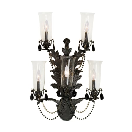 Meyda Tiffany French 5 Light 28" Tall Wall Sconce Chestnut