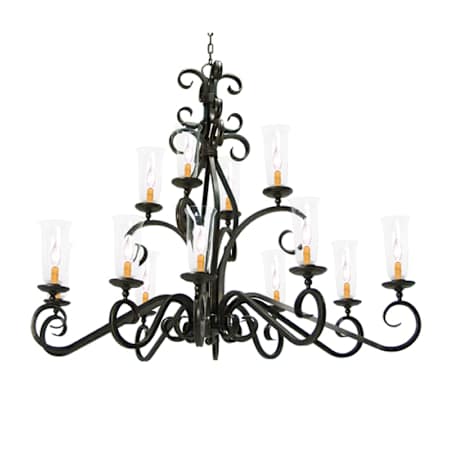 Meyda Tiffany Wilkes 14 Light 36" Wide Taper Candle Style Chandelier Gilded Tobacco