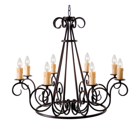 Meyda Tiffany Marguerite 8 Light 42" Wide Taper Candle Style Chandelier Rustic Iron