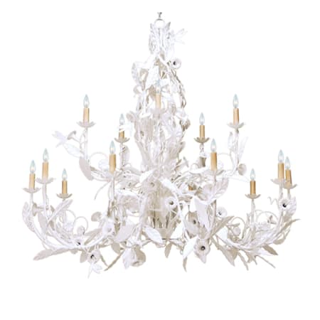 Meyda Tiffany Le Printemps 15 Light 60" Wide Taper Candle Style Chandelier Tuscan Ivory
