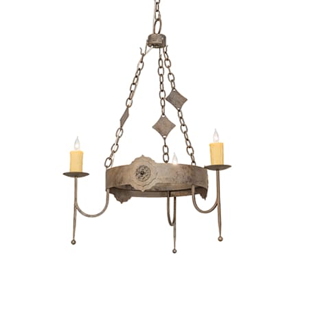 Meyda Tiffany San Marino 3 Light 30" Wide Taper Candle Style Chandelier Corinth