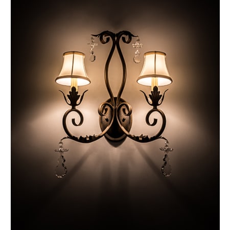 Meyda Tiffany Felicia 2 Light 22" Tall Wall Sconce French Bronze