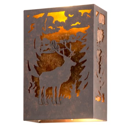 Meyda Tiffany Deer 2 Light 18" Tall Wall Sconce Cajun Spice
