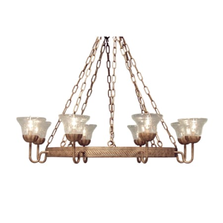 Meyda Tiffany Cormac 8 Light 42" Wide Chandelier Autumn Leaf