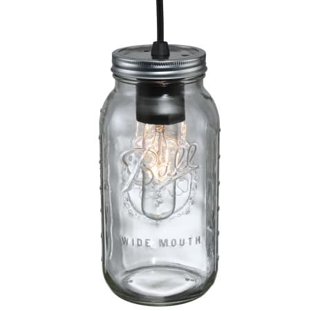 Meyda Tiffany 4.75" W Mason Jar 2 Qt Mini Pendant Clear