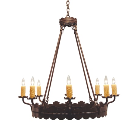 Meyda Tiffany Sergio 8 Light 36" Wide Taper Candle Style Chandelier Chestnut