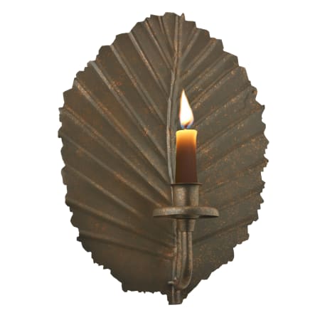 Meyda Tiffany 8" W Nicotiana Leaf Wall Candle Holder Gilded Tobacco