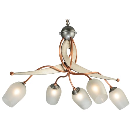 Meyda Tiffany 30" L Ballerina 5 Light Chandelier Brushed Steel / Copper