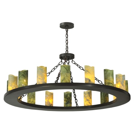 Meyda Tiffany 48" W Loxley Jadestone 16 Light Chandelier Timeless Bronze