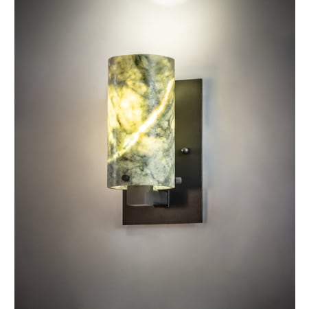 Meyda Tiffany Cilindro 8" Tall Wall Sconce Wrought Iron