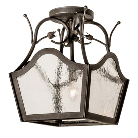 Meyda Tiffany Terena 14" Wide Semi-Flush Square Ceiling Fixture Chestnut Textured