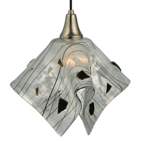 Meyda Tiffany Licorice 13" Wide Abstract Pendant Brushed Nickel