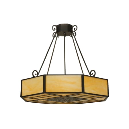 Meyda Tiffany 32.25" W Lakeside Semi-Flushmount Ceiling Fixture Timeless Bronze