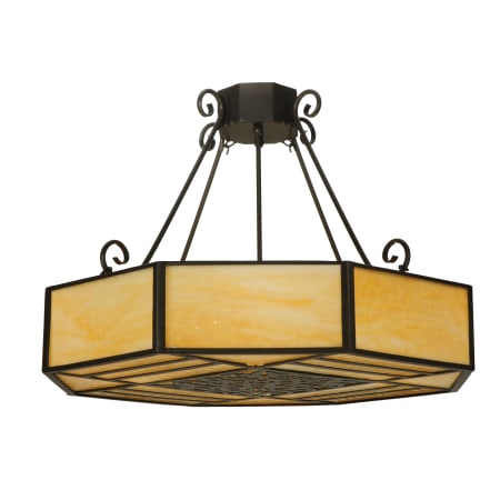 Meyda Tiffany 32.25" W Lakeside Semi-Flushmount Ceiling Fixture Timeless Bronze