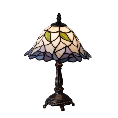 Meyda Tiffany Daffodil 13" Tall Buffet Table Lamp Mahogany Bronze