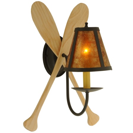 Meyda Tiffany 12" W Paddle Wall Sconce Timeless Bronze