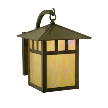 Meyda Tiffany 12" W Seneca Double Bar Mission Curved Arm Wall Sconce Vintage Copper
