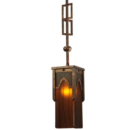 Meyda Tiffany 4.75" Square Cordoba Mini Pendant Gilded Tobacco