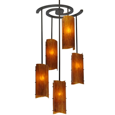 Meyda Tiffany Vortex 5 Light 34" Wide Chandelier Coffee Bean