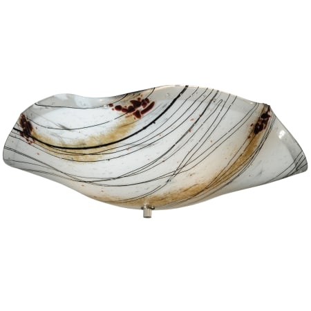 Meyda Tiffany 19" W Organic Slumped Ramoscelli Fused Glass Flush Mount Ceiling Fixture Ramoscelli