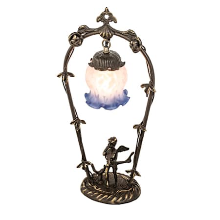 Meyda Tiffany 19" Tall Novelty Table Lamp Antique / Antique Brass
