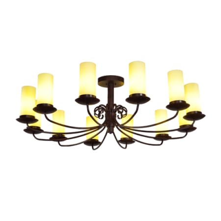 Meyda Tiffany Atria 12 Light 54" Wide Pillar Candle Style Chandelier Coffee Bean