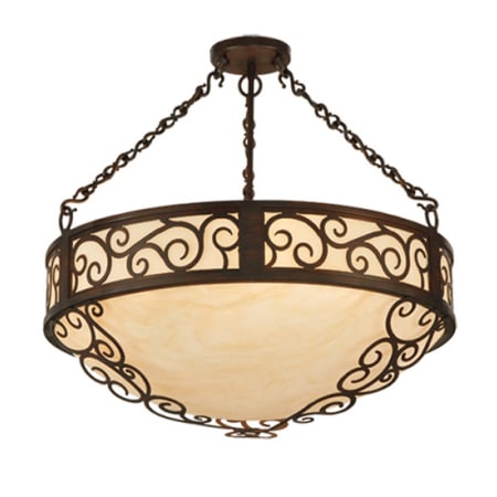 Meyda Tiffany Lilliana 4 Light 24" Wide Pendant Red Rust