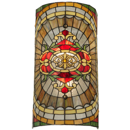 Meyda Tiffany 11" W Regal Splendor Wall Sconce Burgundy Green / Blue