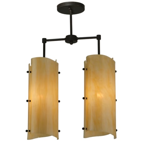 Meyda Tiffany Vortex 2 Light 16" Wide Linear Pendant Custom