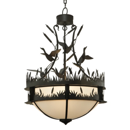 Meyda Tiffany Ducks in Flight 4 Light 24" Wide Pendant Oil Rubbed Bronze