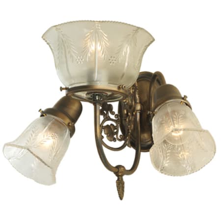Meyda Tiffany Revival 3 Light 12" Tall Wall Sconce Antique Brass