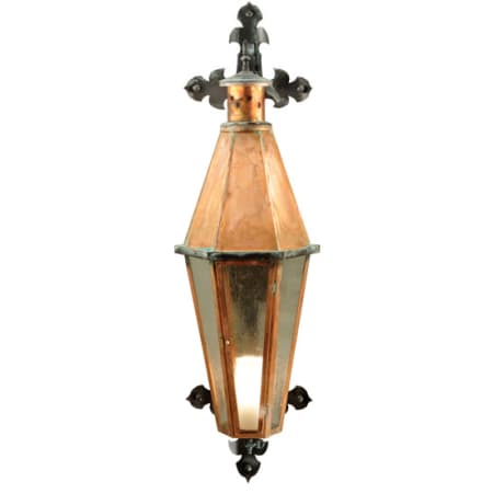Meyda Tiffany Millesime 49" Tall Wall Sconce Raw Copper / Verdi Brass