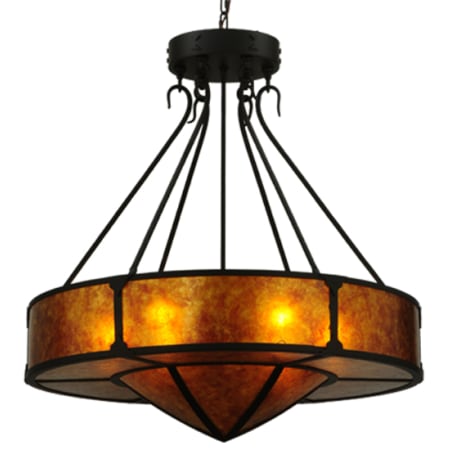 Meyda Tiffany Timber 6 Light 32" Wide Pendant Oil Rubbed Bronze