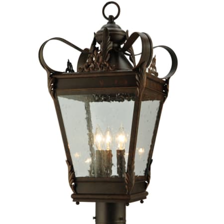 Meyda Tiffany Verona 3 Light 23" Tall Post Light Gilded Tobacco