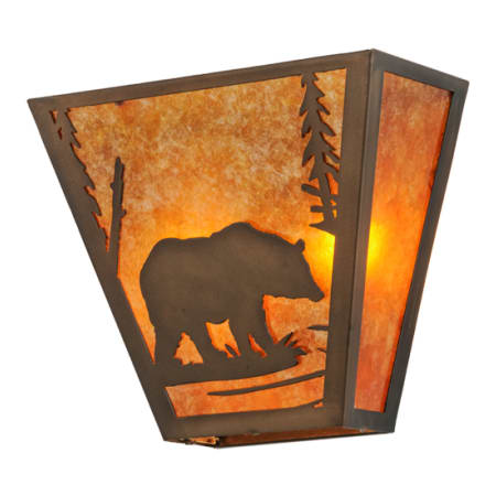 Meyda Tiffany Bear 2 Light 12" Tall Wall Sconce Antique Copper