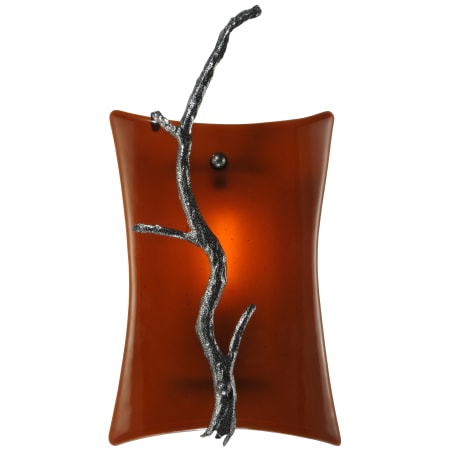 Meyda Tiffany 9" W Zweig Fused Glass Wall Sconce Amber