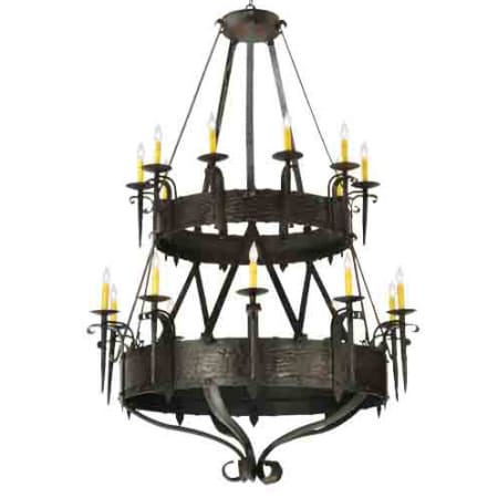 Meyda Tiffany Costello 20 Light 45" Wide Taper Candle Style Chandelier Wrought Iron