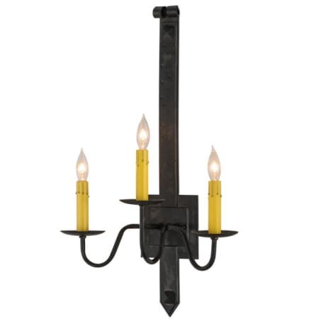 Meyda Tiffany Primitive 3 Light 24" Tall Wall Sconce Costello Black