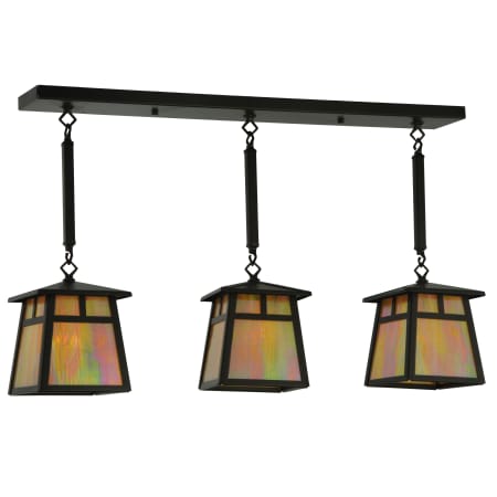 Meyda Tiffany 38" Width Seneca T Mission 3 Light Island Pendant Timeless Bronze