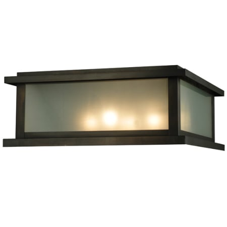 Meyda Tiffany Mission Prime 4 Light 13" Tall Pier Mount Post Light Craftsman Brown